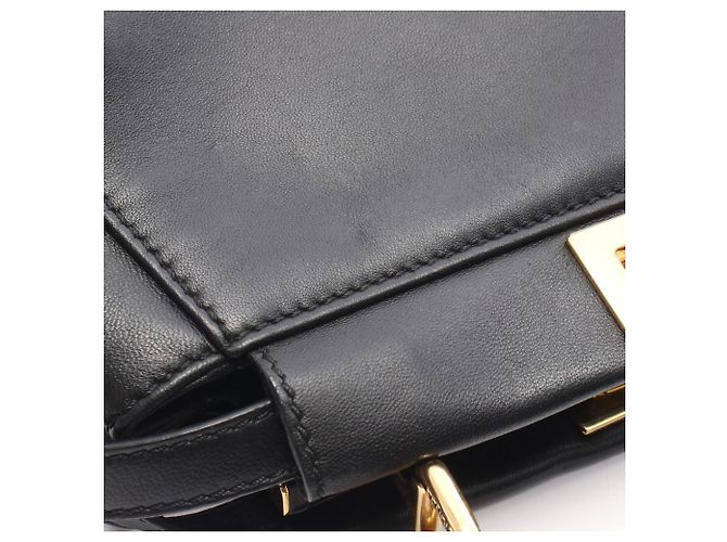 Borsa Fendi Mini Peekaboo 2-Way Nero - vista 8