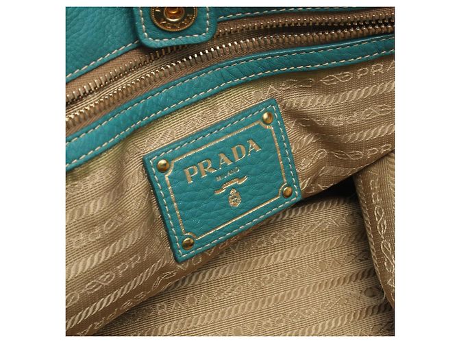 Borsa Tote 2-Way in pelle verde Prada - vista 4