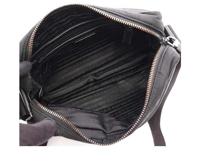 Borsa a tracolla Prada RE-NYLON TESSUTO+SAFFIANO Nero - vista 3