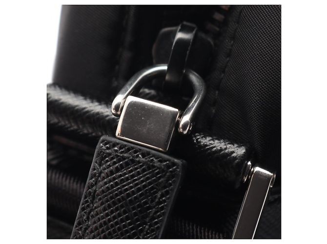 Borsa a tracolla Prada RE-NYLON TESSUTO+SAFFIANO Nero - vista 8