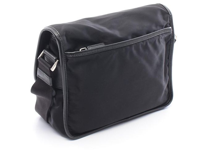 Borsa a tracolla Prada Black Tessuto & Saffiano Nero - vista 2