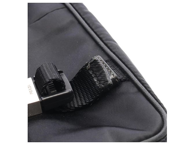 Borsa a tracolla Prada Black Tessuto & Saffiano Nero - vista 6