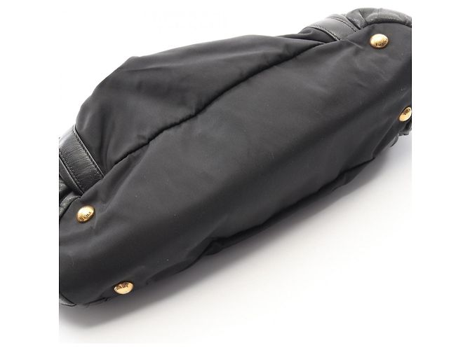 Prada Gathered 2-Way Tote Bag Schwarz - Ansicht 12