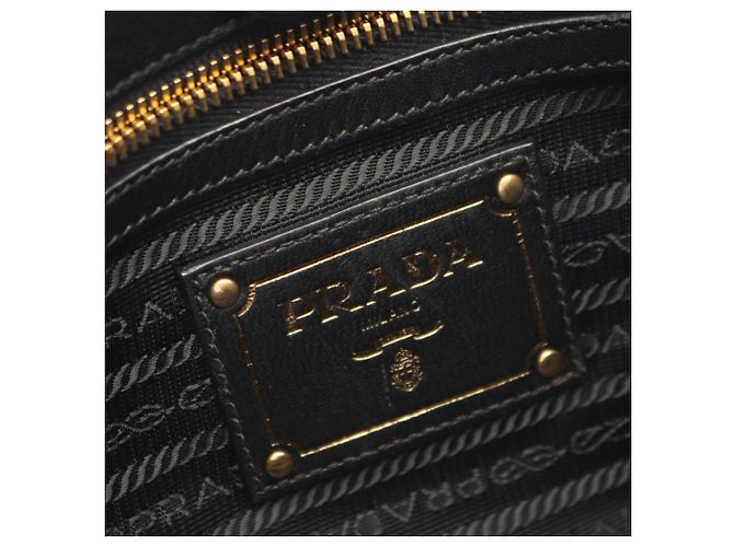 Prada Gathered 2-Way Tote Bag Schwarz - Ansicht 4