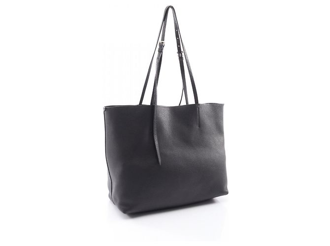 Borsa Tote in pelle nera Prada Nero - vista 2