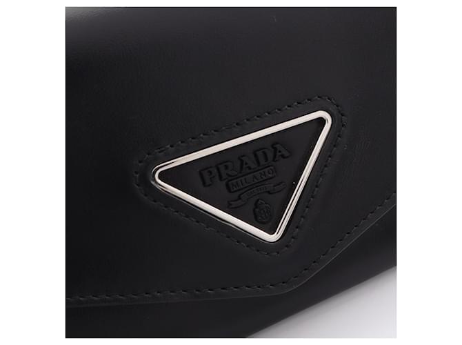 Prada Triangle Mini Schultertasche Schwarz - Ansicht 6