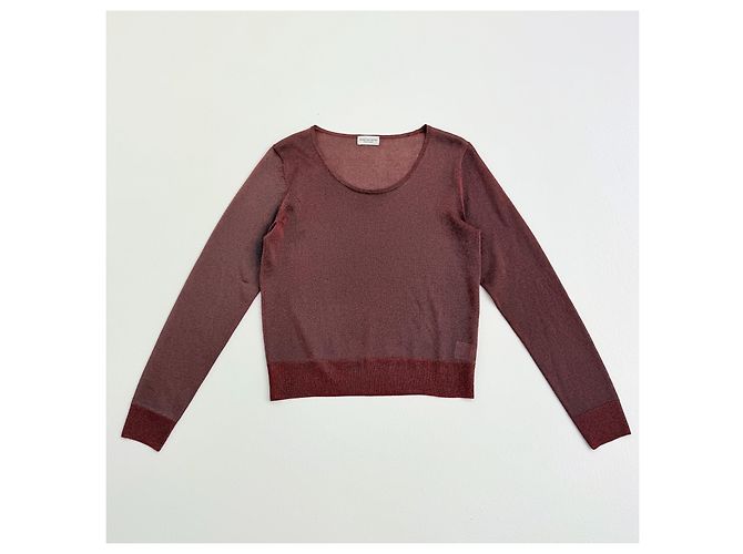 Dries Van Noten Feinstrick-Pullover - Altrosa Bordeaux - Ansicht 3