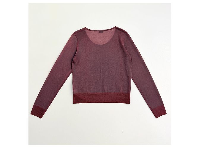 Dries Van Noten Feinstrick-Pullover - Altrosa Bordeaux - Ansicht 4