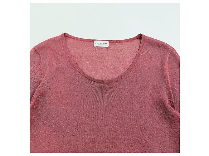 Dries Van Noten Feinstrick-Pullover - Altrosa Bordeaux - Ansicht 6