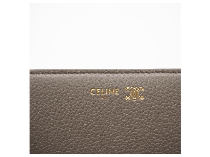Céline Portafoglio compatto Celine Triomphe Stamp Blu Grigio - vista 12