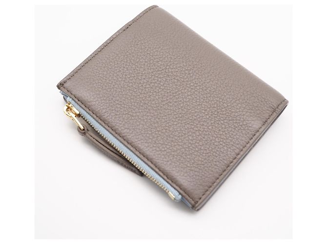Céline Portafoglio compatto Celine Triomphe Stamp Blu Grigio - vista 2