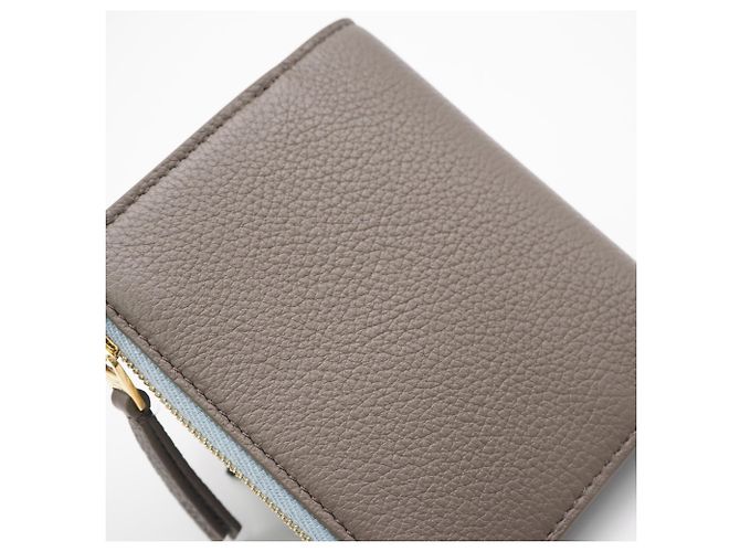 Céline Portafoglio compatto Celine Triomphe Stamp Blu Grigio - vista 4