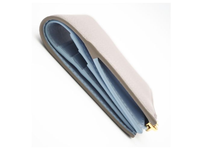 Céline Portafoglio compatto Celine Triomphe Stamp Blu Grigio - vista 7