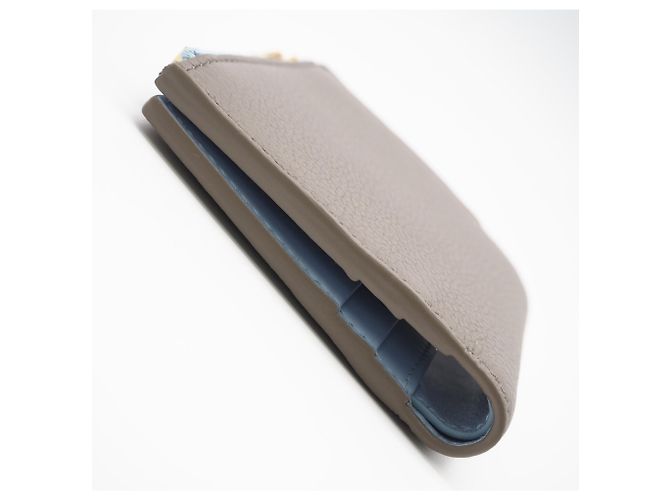 Céline Portafoglio compatto Celine Triomphe Stamp Blu Grigio - vista 8