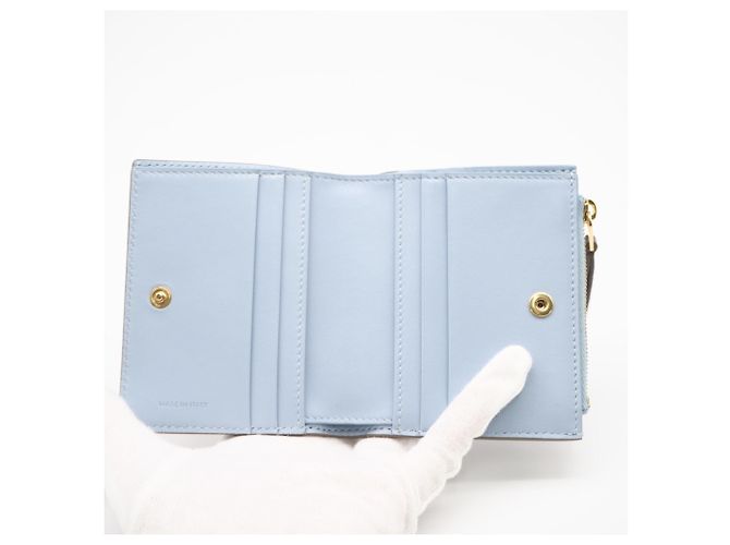 Céline Portafoglio compatto Celine Triomphe Stamp Blu Grigio - vista 9