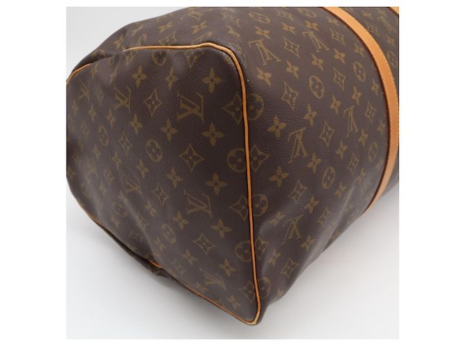 Borsa Boston Louis Vuitton Monogram Keepall 55 Marrone Beige - vista 10