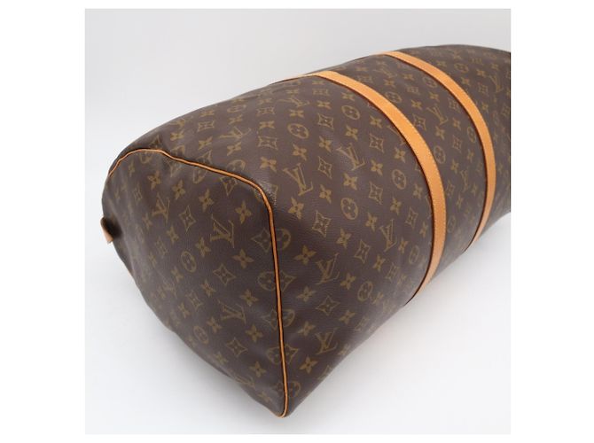 Borsa Boston Louis Vuitton Monogram Keepall 55 Marrone Beige - vista 5
