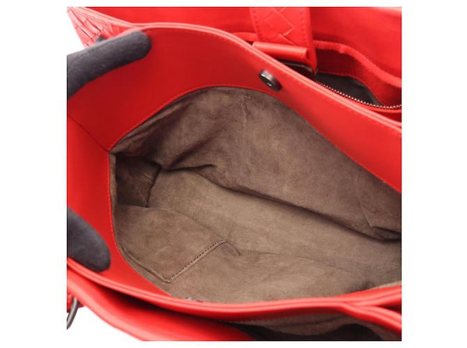 Borsa 2-Way Intrecciato Small Roma di Bottega Veneta Rosso - vista 10