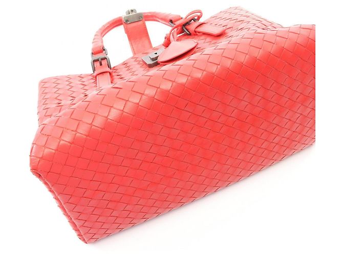 Borsa 2-Way Intrecciato Small Roma di Bottega Veneta Rosso - vista 9