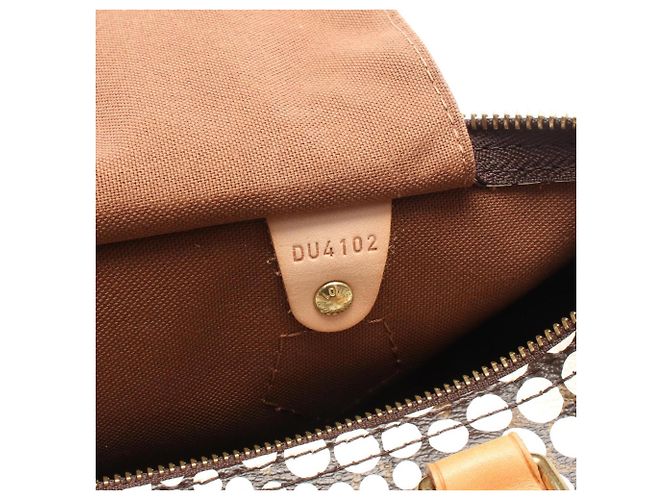 Borsa Louis Vuitton x Yayoi Kusama Speedy 30 Marrone Bianco Monogramma - vista 5