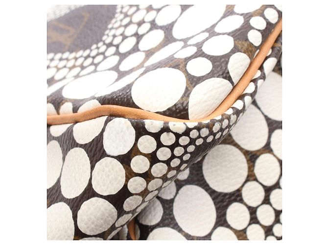 Borsa Louis Vuitton x Yayoi Kusama Speedy 30 Marrone Bianco Monogramma - vista 7