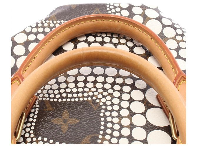 Borsa Louis Vuitton x Yayoi Kusama Speedy 30 Marrone Bianco Monogramma - vista 8