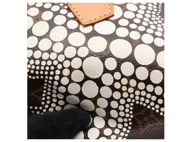 Borsa Louis Vuitton x Yayoi Kusama Speedy 30 Marrone Bianco Monogramma - vista 9
