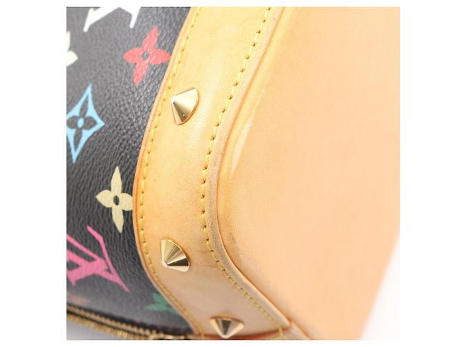 Borsa Louis Vuitton Alma Monogram Multicolor Noir Nero Multicolore - vista 6