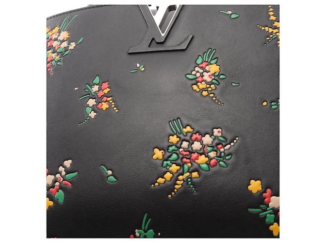 Borsa 2-Way Louis Vuitton Capucines PM Blossom Nero Multicolore - vista 7