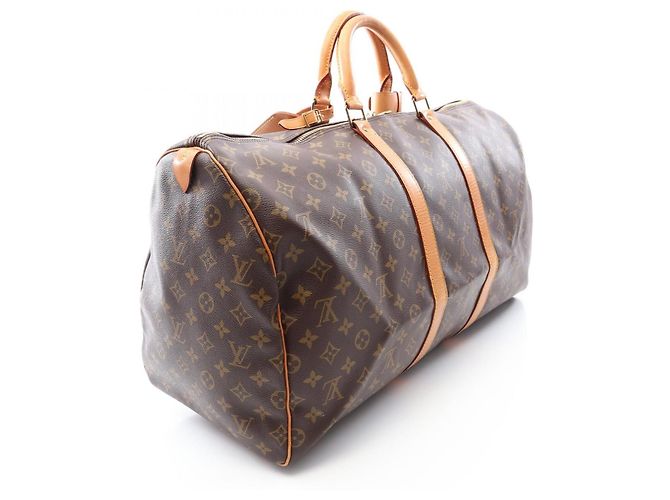 Borsa Boston Louis Vuitton Keepall 55 Marrone Monogramma - vista 2