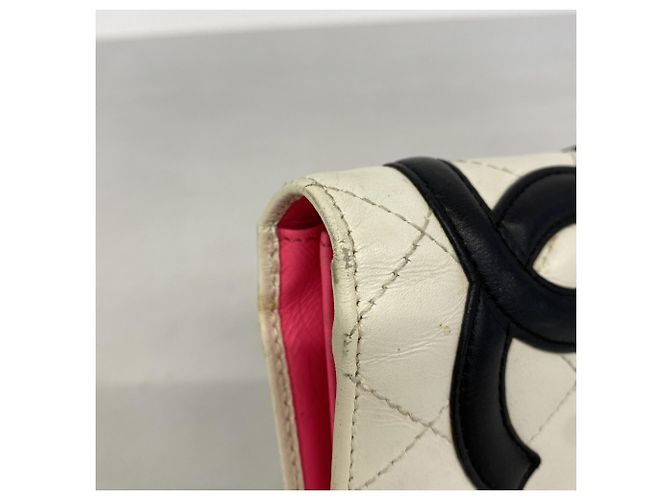 Cartera larga de piel de cordero Cambon Chanel Blanco - vista 5