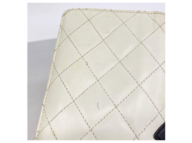 Cartera larga de piel de cordero Cambon Chanel Blanco - vista 7