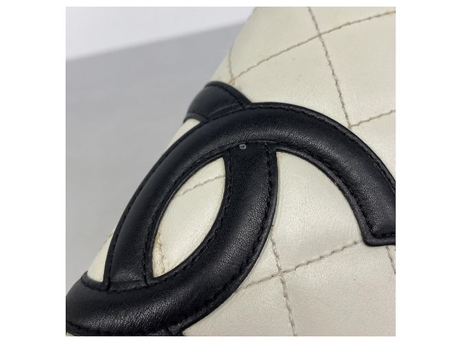 Cartera larga de piel de cordero Cambon Chanel Blanco - vista 8