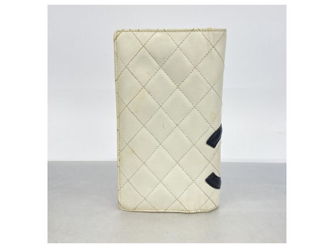 Cartera larga de piel de cordero Cambon Chanel Blanco - vista 9