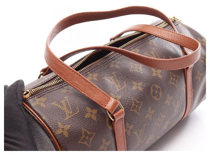 Borsa Louis Vuitton Papillon 30 Marrone Monogramma - vista 8