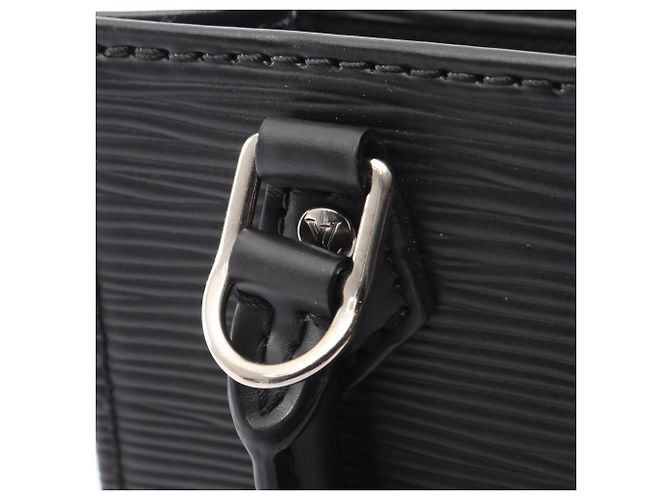 Borsa Louis Vuitton Petite Sac Plat Epi Noir Nero - vista 10