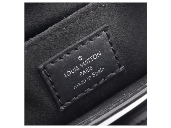 Borsa Louis Vuitton Petite Sac Plat Epi Noir Nero - vista 4