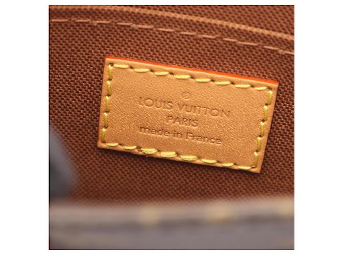 Borsa a 2 vie Louis Vuitton Petite Sac Plat Marrone Monogramma - vista 4