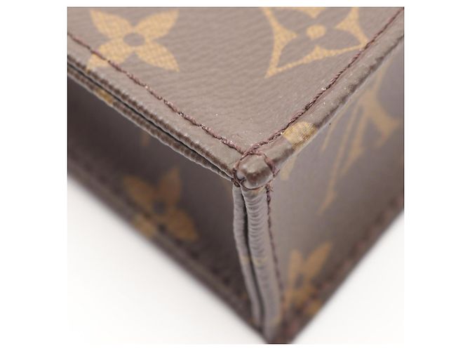 Borsa a 2 vie Louis Vuitton Petite Sac Plat Marrone Monogramma - vista 9