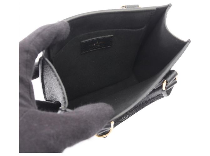Borsa Louis Vuitton Petite Sac Plat Monogram Empreinte Nero - vista 3