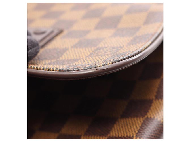 Borsa a Spalla Louis Vuitton Brooklyn PM Damier Ebene Marrone - vista 7