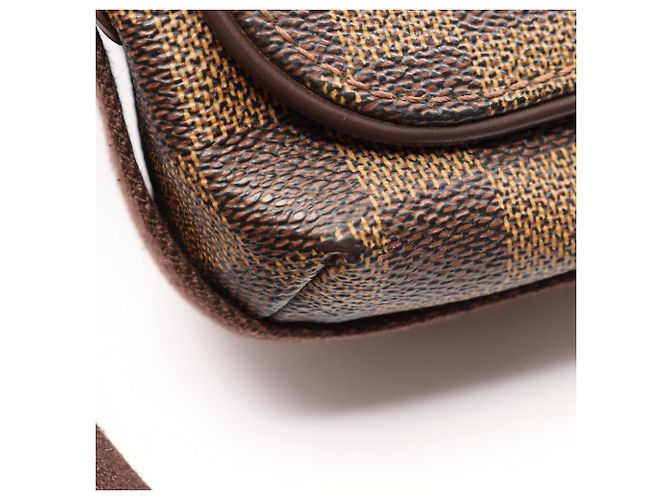 Borsa a Spalla Louis Vuitton Brooklyn PM Damier Ebene Marrone - vista 8