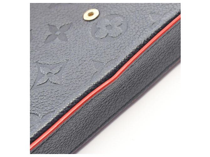 Louis Vuitton Pochette Felicie Monogram Empreinte Rosso Blu navy - vista 11