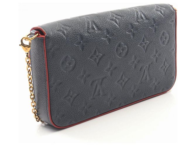 Louis Vuitton Pochette Felicie Monogram Empreinte Rosso Blu navy - vista 2