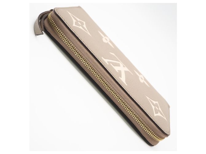 Louis Vuitton Monogram Empreinte Bicolor Zippy Wallet Beige - vista 5