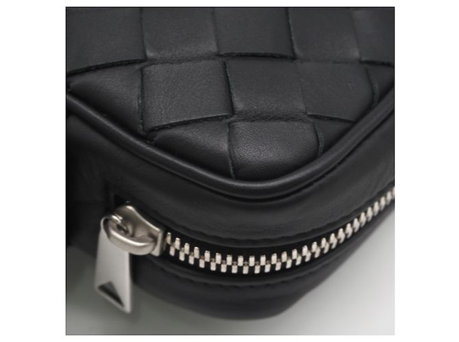 Borsa a tracolla Bottega Veneta Intrecciato Nero - vista 11