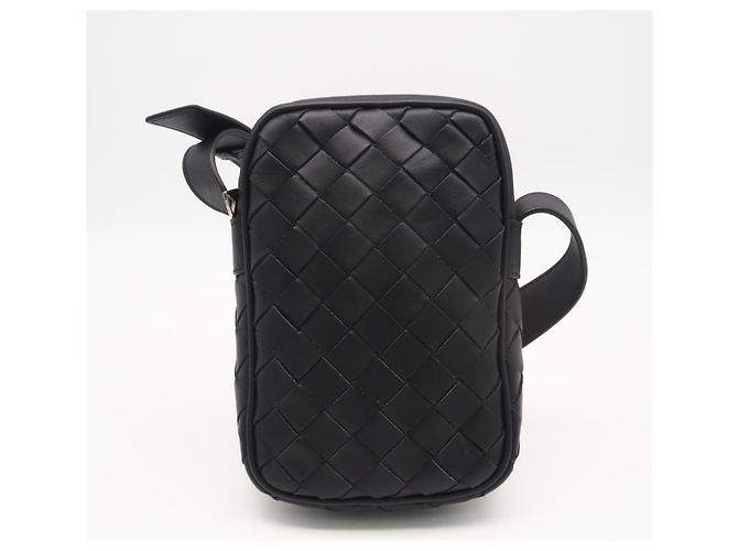 Borsa a tracolla Bottega Veneta Intrecciato Nero - vista 2