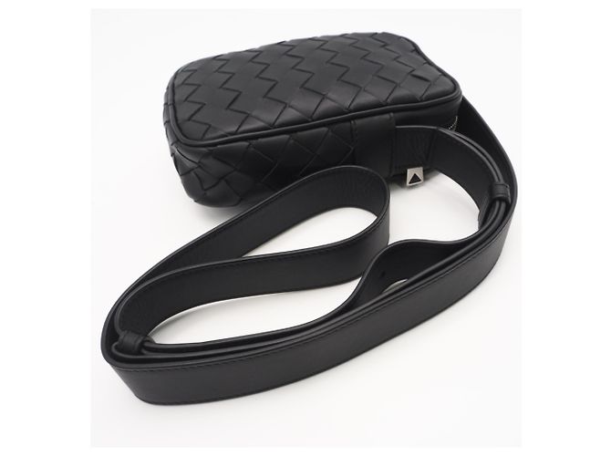 Borsa a tracolla Bottega Veneta Intrecciato Nero - vista 5