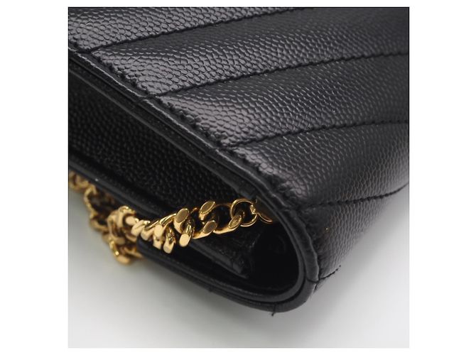 Portafoglio con catena a bustina Cassandra Yves Saint Laurent Nero - vista 11