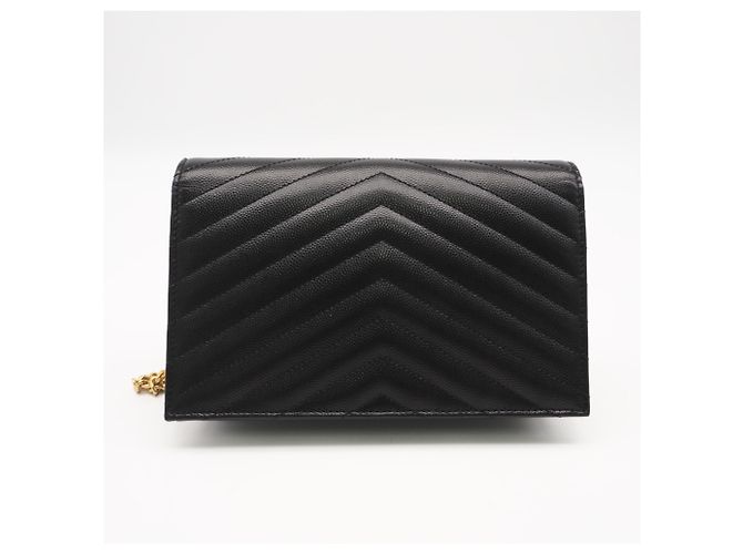 Portafoglio con catena a bustina Cassandra Yves Saint Laurent Nero - vista 2